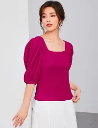 Stylish Polyester Solid Top for Women-thumb4