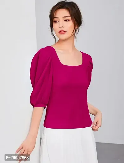 Stylish Polyester Solid Top for Women-thumb5