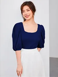 Stylish Polyester Solid Top for Women-thumb1