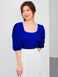 Stylish Polyester Solid Top for Women-thumb3