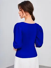 Stylish Polyester Solid Top for Women-thumb1