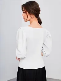 Classic Polyester Solid Top for Women-thumb3