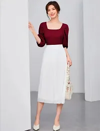 Classic Polyester Solid Top for Women-thumb4