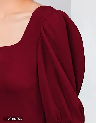 Classic Polyester Solid Top for Women-thumb3