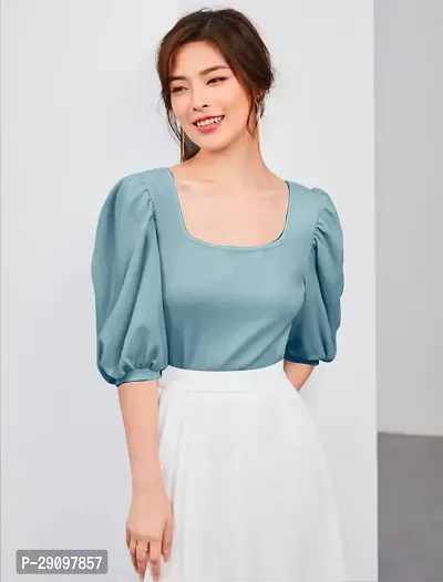 Stylish Polyester Solid Top for Women-thumb5