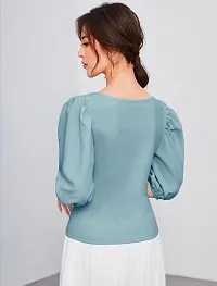 Stylish Polyester Solid Top for Women-thumb1