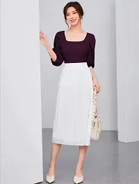 Classic Polyester Solid Top for Women-thumb3