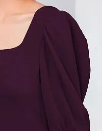 Classic Polyester Solid Top for Women-thumb2