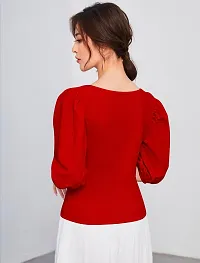 Stylish Polyester Solid Top for Women-thumb3