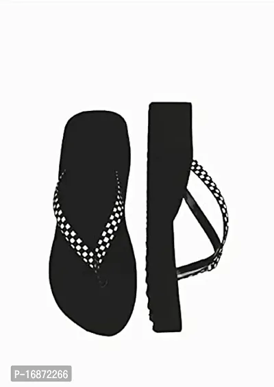VARSHA FASHION women's  Girl's Slippers(White and Black-8)-thumb0