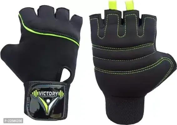 Skin Fit Gym And Fitness Glovesnbsp;nbsp;(Green)-thumb0
