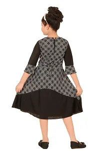 Classic Black printer frock  for girls-thumb2