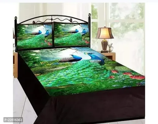Beautiful Velvet King  Bedsheet with 2 Pillowcovers-thumb0