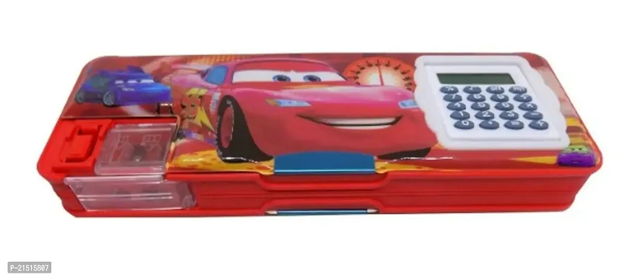 NEW RED SPORTS CAR WITH CALCULATOR AND INTEGRATED SHARPNER
