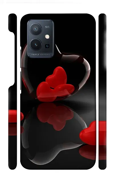 Heart of Glass Printed Mobile Back Cover for Vivo T1 5G