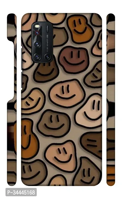 STARSTOKS Premium  Brown Smiley Faces  Printed Mobile Back Cover for Vivo V19  Beautiful Designer Case Cover for Your Smartphone