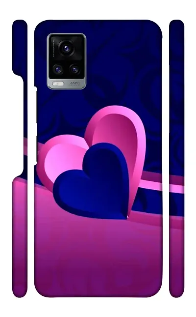 STARSTOKS Premium  Pink Heart   Printed Mobile Back Cover for Vivo V20  Beautiful Designer Case Cover for Your Smartphone