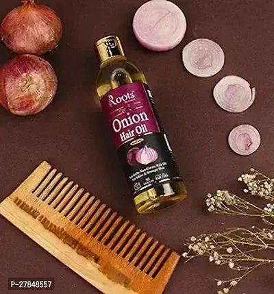 Roots Botanix Red Onion Oil For Hair Growth  Controls Hair Fall  Silkier  Stronger Hair  NonSticky  NonGreasy  No Mineral Oil  Silicones 200ml Pack1-thumb0