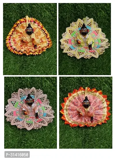 Surat Fancy Regular 4 Dress Combo for Laddu Gopal Thakur Ji Dress Size 0