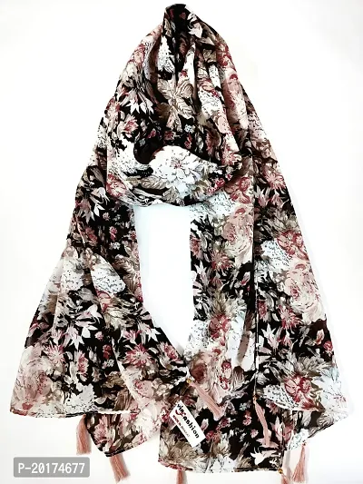 Elite Crepe Printed Stole For Women-thumb0