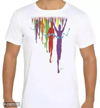 Reliable White Cotton Printed Tshirt For Men