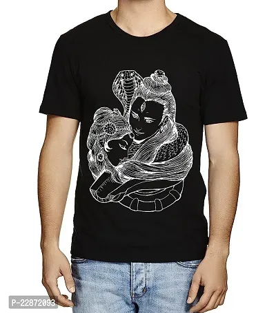 Reliable Black Cotton Printed Tshirt For Men-thumb0