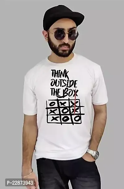 Reliable White Cotton Printed Tshirt For Men