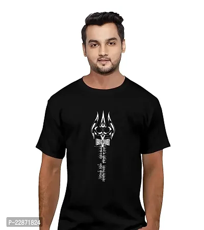 Reliable Black Cotton Printed Tshirt For Men