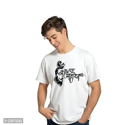 Reliable White Cotton Printed Tshirt For Men