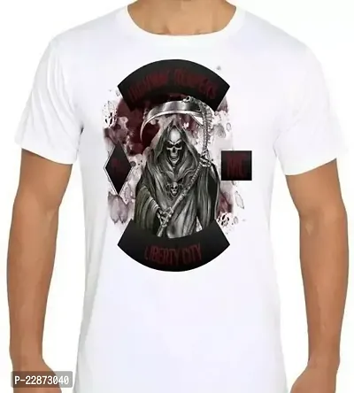 Reliable White Cotton Printed Tshirt For Men