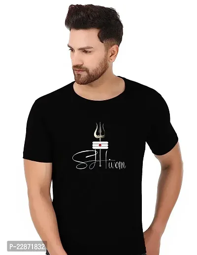 Reliable Black Cotton Printed Tshirt For Men