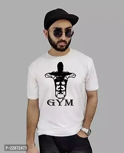 Reliable White Cotton Printed Tshirt For Men