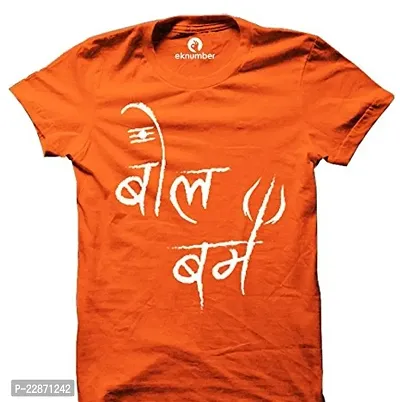 Reliable Orange Cotton Printed Tshirt For Men-thumb0