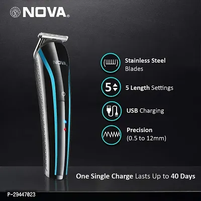 Battery Powered USB Rechargeable and Cordless 60 Minutes Runtime Professional Hair Clipper for Men-thumb4