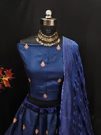 Beautiful Silk Semi Stitched Lehenga Choli-thumb1