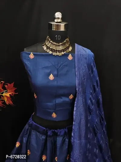 Beautiful Silk Semi Stitched Lehenga Choli-thumb2