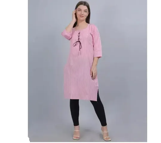 Beautiful Acrylic Striped Kurta For Women