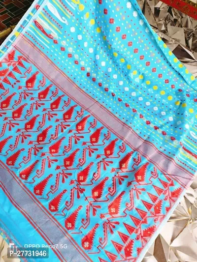 Stylish Handloom Cotton Soft Dhakai Jamdani Saree Without BP