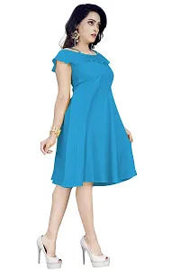 High Street Fashion Woman's Cotton Firozi Dress M Turquoise-thumb2