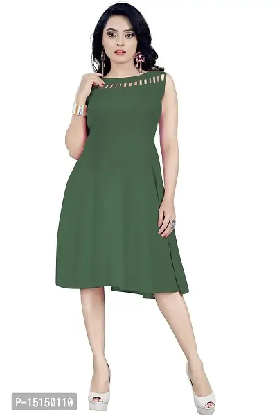 High Street Fashion . Woman's Cotton Green Dress