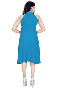 High Street Fashion Woman's Cotton Firozi Dress-thumb1