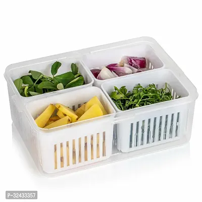 Plastic 4 in 1 Stackable Food Storage Container-thumb0