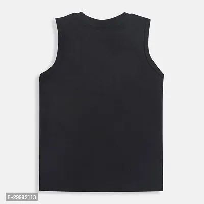 Stylish Black Cotton Tees For Boys-thumb3