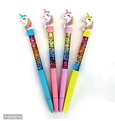 Unicorn Stationery Pen Combo 2 Lipsticks Pen, Water Pen, Mermaid Pen, Fur Pen Pack Of 5-thumb5