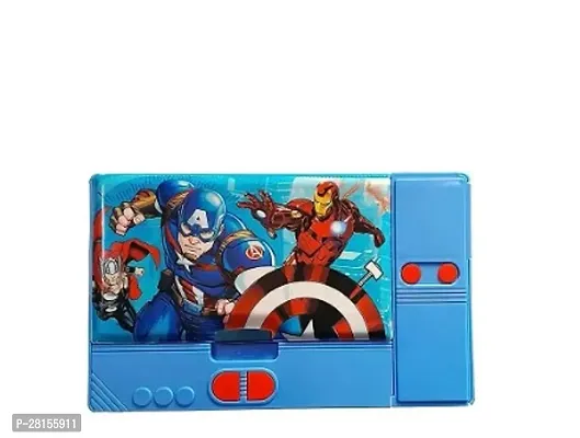 Beautiful Avenger Printed Blue Plastic Pencil Box
