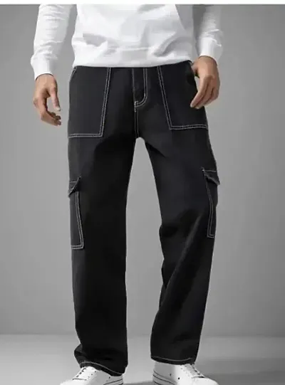 Stylish Solid Mid-Rise Jeans For Men