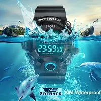 ZIYTRACK Digital Display Sport Watch Multi Function Automatic Waterproof 5 Color Army Strap Sport Watch for Men  Kids Watch Pack of (1)-thumb3