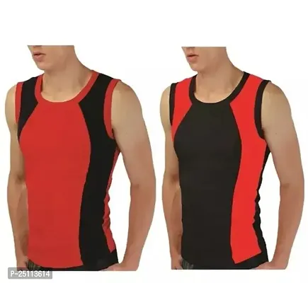 Classic Cotton Gym Vest For Men Pack of 2-thumb0
