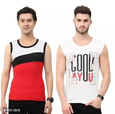 Classic Cotton Gym Vest For Men Pack of 2-thumb0