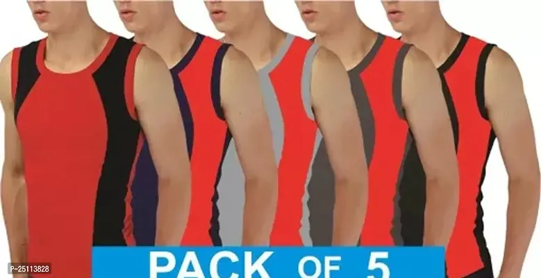 Classic Cotton Gym Vest For Men Pack Of 5